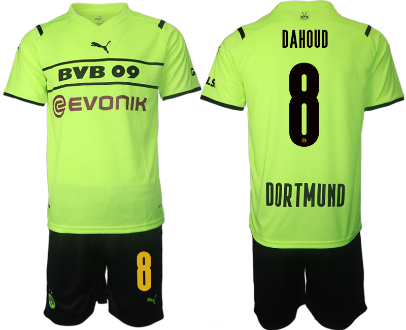 Men 2021-2022 Club Borussia Dortmund Cup green #8 Soccer Jersey